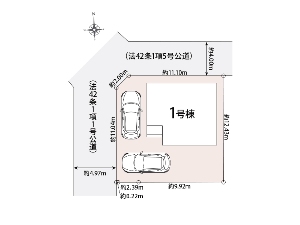 新築一戸建て 船橋市松が丘2丁目 配置図