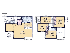 新築一戸建て 船橋市松が丘2丁目 間取図