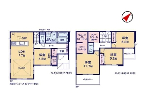 新築一戸建て 船橋市松が丘3丁目 間取図