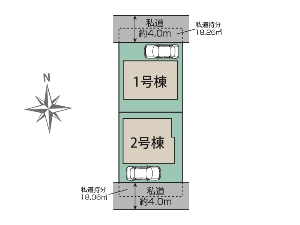 新築一戸建て 船橋市松が丘3丁目 配置図