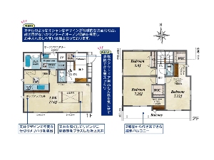 新築一戸建て 船橋市松が丘3丁目 間取図