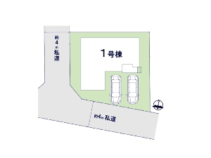 新築一戸建て 船橋市松が丘3丁目 配置図