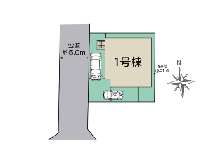 新築一戸建て 船橋市松が丘3丁目 配置図