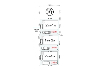 新築一戸建て 船橋市新高根3丁目 配置図