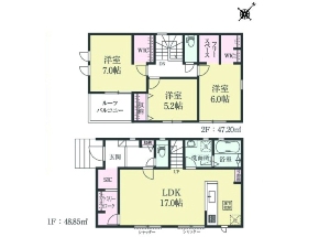 新築一戸建て 船橋市新高根3丁目 間取図