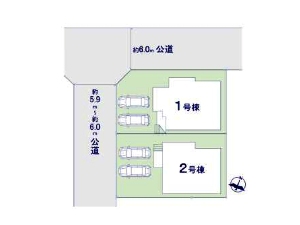 新築一戸建て 船橋市高根台4丁目 配置図