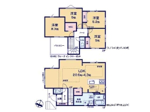 新築一戸建て 船橋市高根台4丁目 間取図