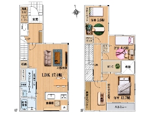 新築一戸建て 船橋市海神5丁目 間取図