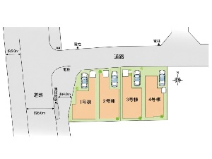 新築一戸建て 船橋市海神5丁目 配置図