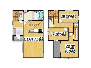 新築一戸建て 船橋市海神5丁目 間取図