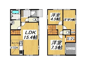 新築一戸建て 船橋市海神5丁目 間取図