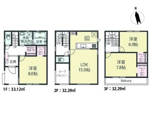 新築一戸建て 船橋市前原西1丁目 間取図