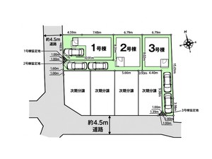 新築一戸建て 船橋市前原西1丁目 配置図