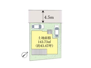 新築一戸建て 船橋市田喜野井2丁目 配置図 新築一戸建て 船橋市田喜野井2丁目 配置図