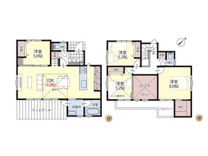 新築一戸建て 船橋市田喜野井2丁目 間取図 新築一戸建て 船橋市田喜野井2丁目 間取図