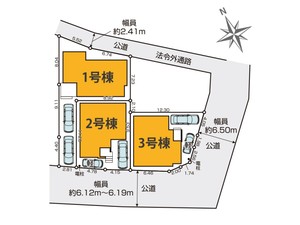 新築一戸建て 船橋市田喜野井4丁目 配置図 新築一戸建て 船橋市田喜野井4丁目 配置図
