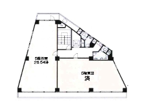 サンライズビル 船橋 貸店舗・貸事務所 間取図