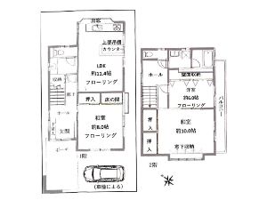 中古一戸建て 船橋市松が丘4丁目 間取図