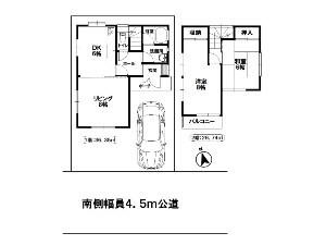 中古一戸建て 船橋市駿河台2丁目 間取図