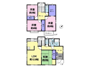 中古一戸建て 船橋市高根台6丁目 間取図