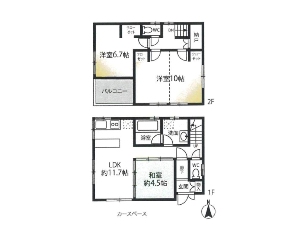 中古一戸建て 船橋市三山9丁目 間取図