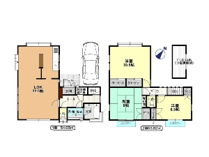中古一戸建て 船橋市田喜野井2丁目 間取図