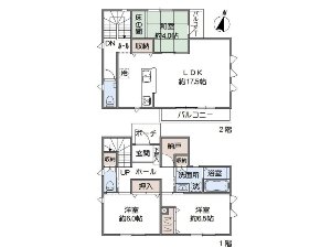 中古一戸建て 船橋市田喜野井2丁目 間取図
