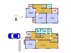 中古一戸建て 船橋市七林町 間取図