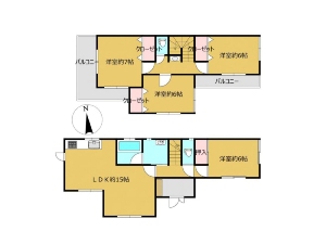 中古一戸建て 船橋市夏見台4丁目 間取図