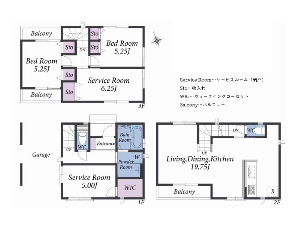 中古一戸建て 船橋市湊町3丁目 間取図