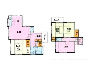 中古一戸建て 船橋市三山2丁目 間取図