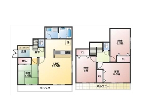 中古一戸建て 船橋市三山6丁目 間取図