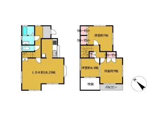 中古一戸建て 船橋市田喜野井1丁目 間取図