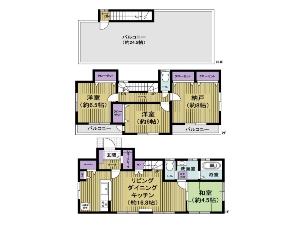 中古一戸建て 船橋市田喜野井5丁目 間取図