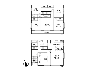 中古一戸建て 船橋市田喜野井6丁目 間取図