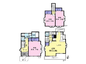 中古一戸建て 船橋市二宮1丁目 間取図