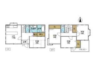 中古一戸建て 船橋市西習志野1丁目 間取図