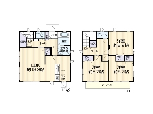 中古一戸建て 船橋市西習志野1丁目 間取図