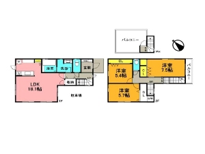 中古一戸建て 船橋市芝山6丁目 間取図