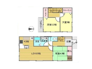 中古一戸建て 船橋市松が丘1丁目 間取図