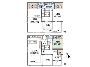 中古一戸建て 船橋市松が丘3丁目 間取図